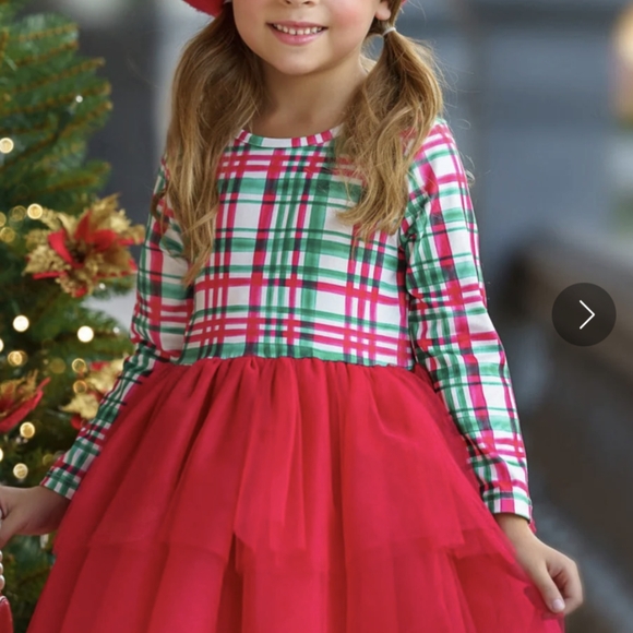 NWT Mia Belle Best Gift Plaid Holiday Tutu Dress - Picture 3 of 8
